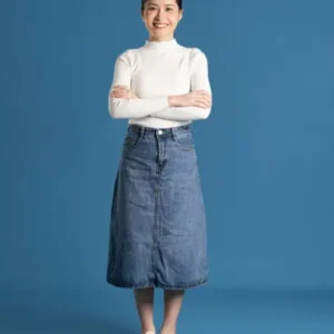 Denim Midi Skirt