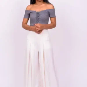 Pleated Wide Leg Trousers